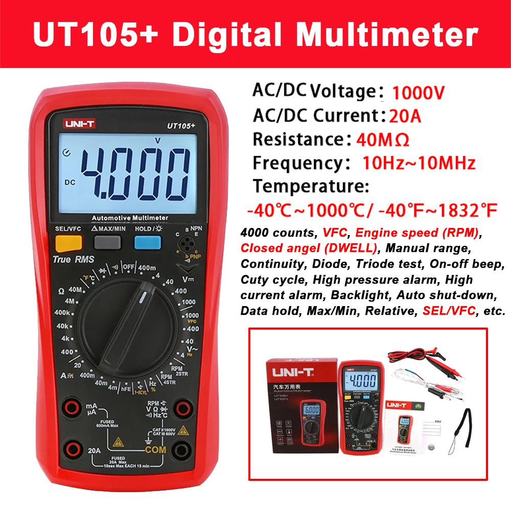 Professional Digital Multimeter UNI-T UT890C UT89X UT89XD UT105+ UT107+ UT61B+ UT61D+ UT61E+ Voltmeter Ammeter Electric Tester