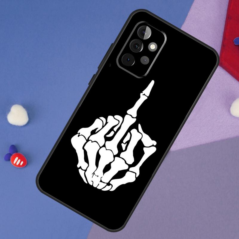 Skeleton Middle Finger Case For Samsung Galaxy A14 A56 A36 A26 A16 A06 A54 A34 A12 A32 A52 A13 A33 A53 A15 A35 A55
