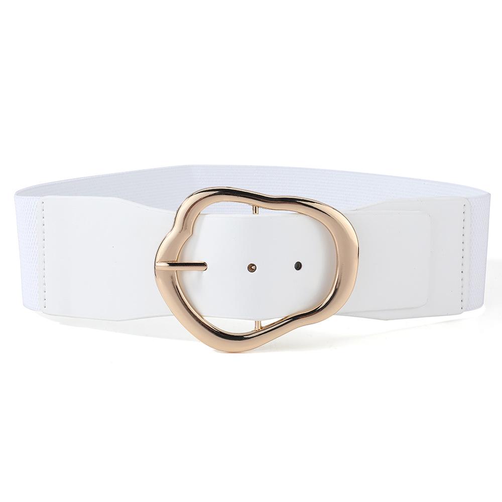 European & American Irregular Elastic Waist Belt for Women - Versatile Leather Accessory for Sweaters, Dresses, & Body Shaping