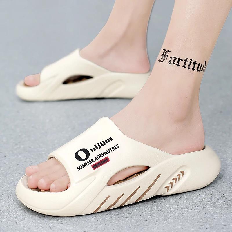 Men Massage Slippers Slides Indoor Outdoor Sandals Beach Casual Shoes Comfortable Sole Men's Slippers Large Size 38-47