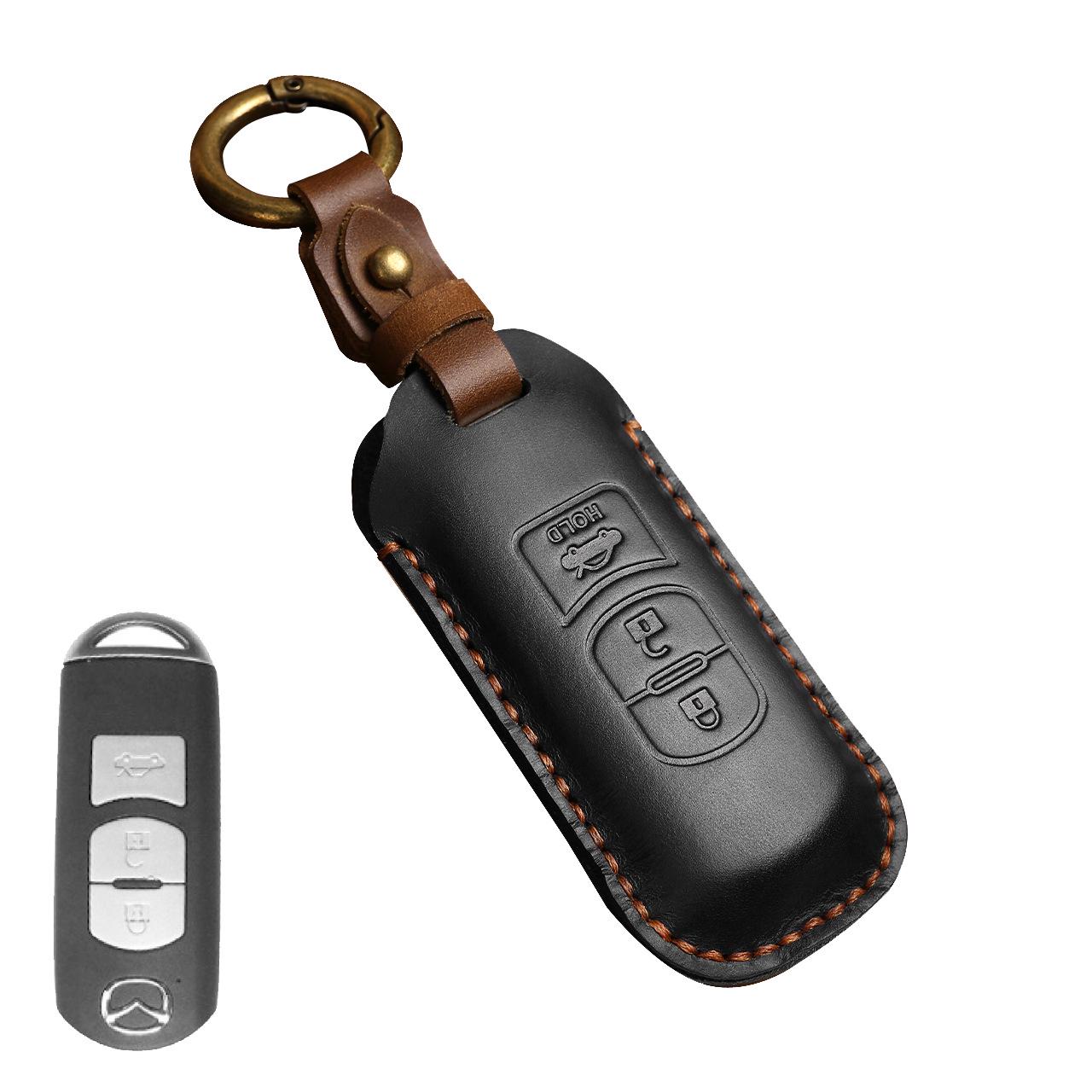 

Mazda Axela Atenza Mazda 6 Genuine Leather Key Case - European/American Style Protective Shell