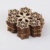 10pcs Wooden Embellishments with String Christmas Decoration Snowflake Pattern