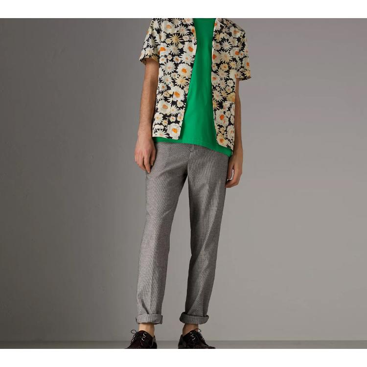Burberry cream floral-print short-sleeve shirt 40685921