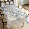 A Stylish Silver-themed Tablecloth with Floral Designs, Suitable for Outdoor Camping.zyc