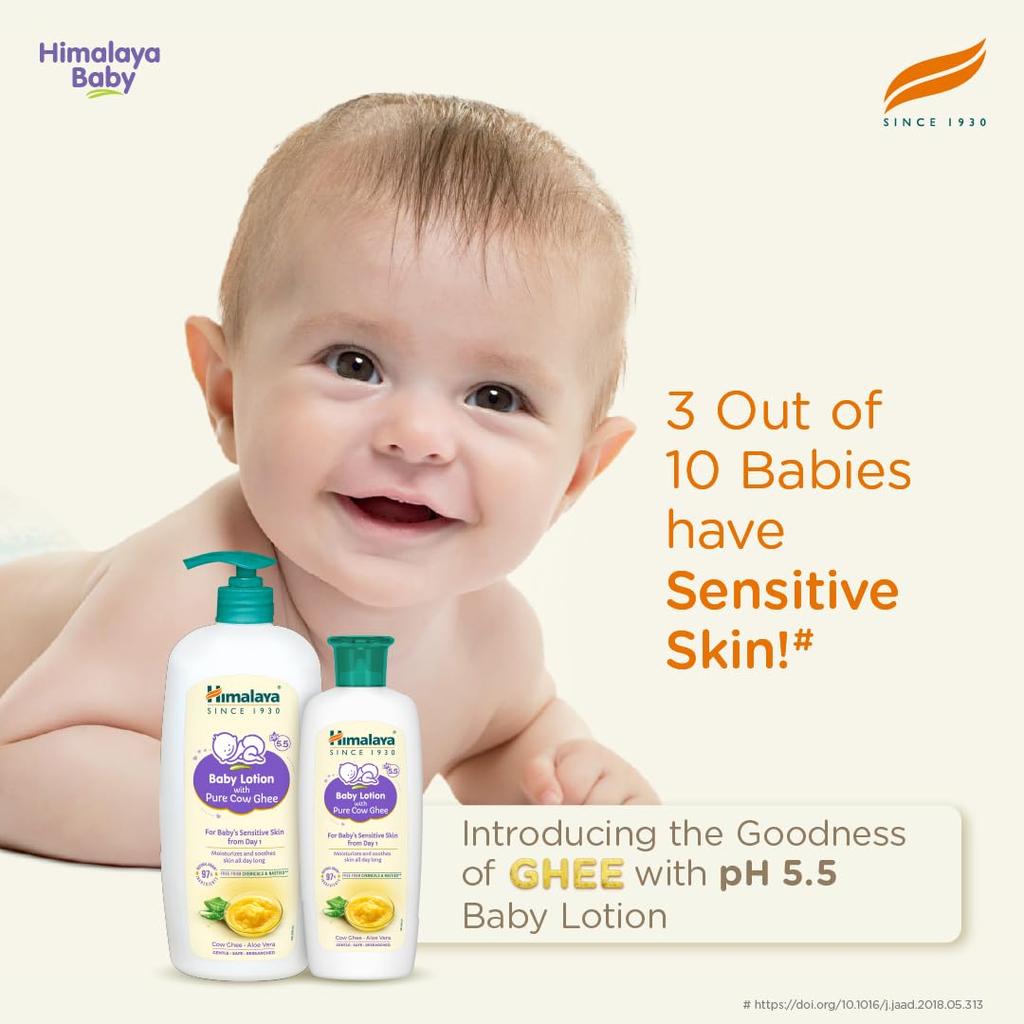 Himalaya Baby Lotion 700ml With Pure Cow Ghee & Aloe Vera For Sensitive Newborn Skin