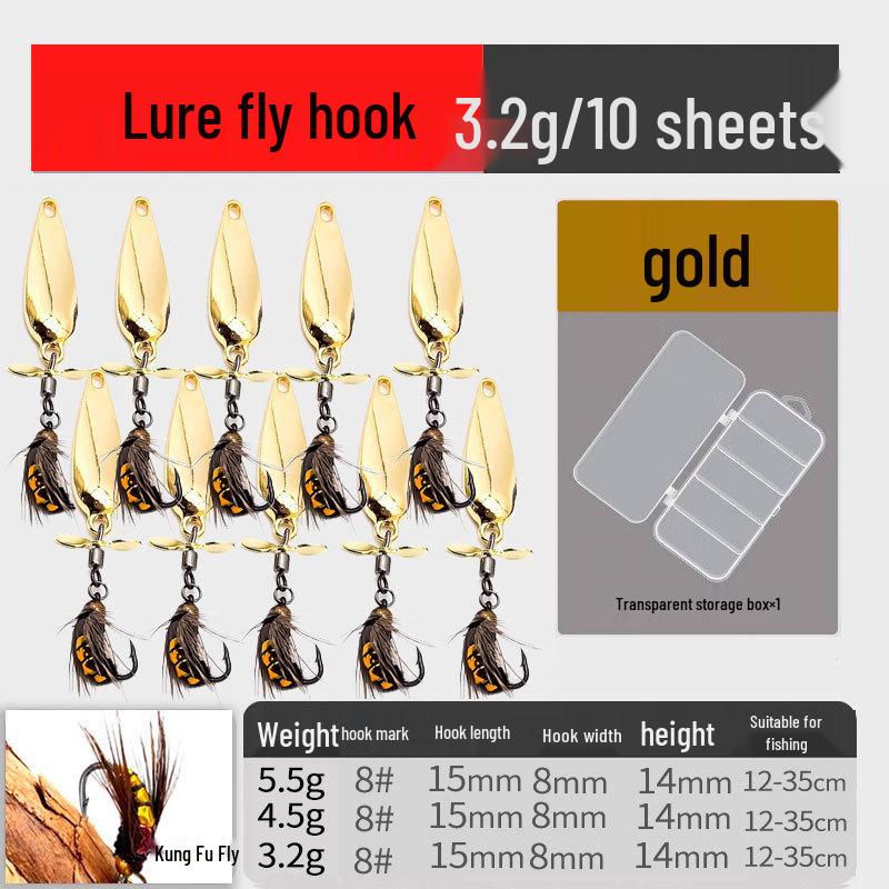 Propeller Spinner Fly Fishing Lure - Micro Soft Bait Hook for White Mouth Fishing