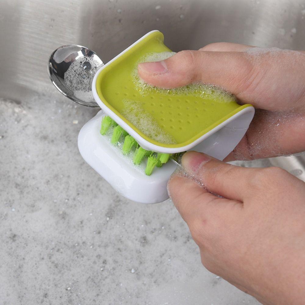 

Многофункциональная щетка с U-образным лезвием из мягкой щетины, скруббер, инструмент для чистки столовых приборов, средство для чистки ножей