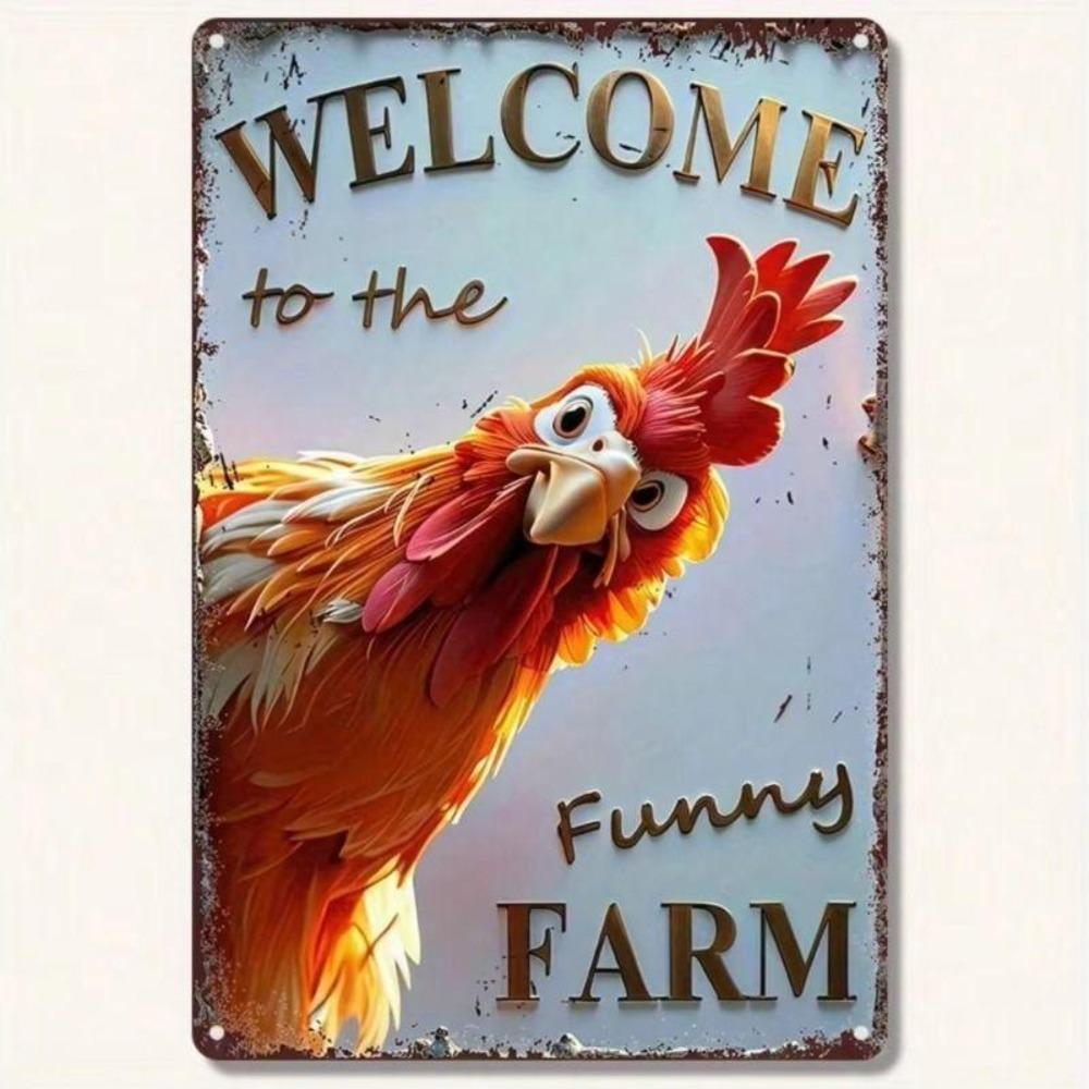 1 Piece Retro Metal Tin Sign Art Poster For Office Living Room Courtyard Wall Decor 8x12 Inch 20x30 cm