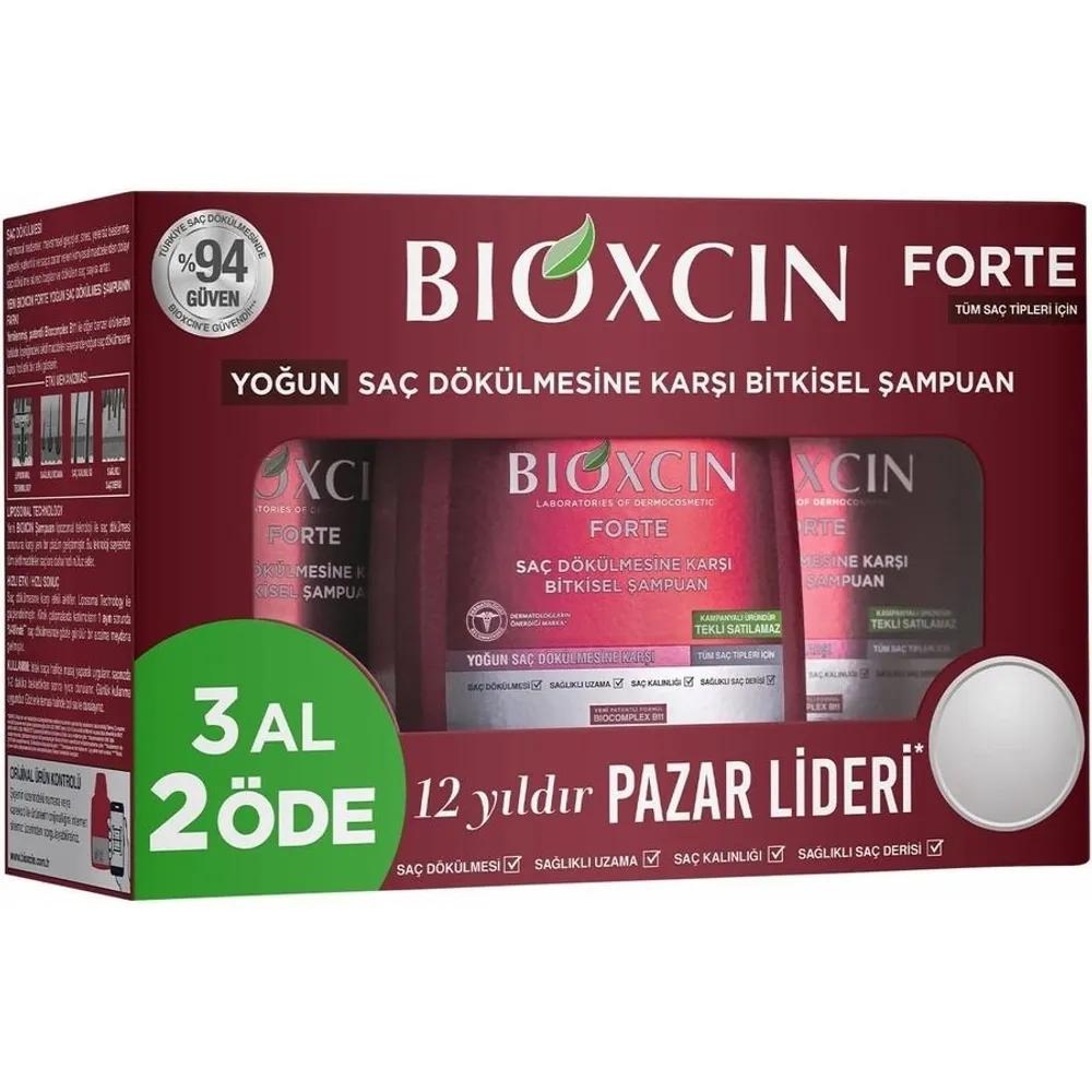 Шампунь Bioxcin Forte 300 мл (3 бутылки)