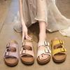 Beautiful thick-bottomed Boken slippers 2025 summer new double-buckle thick-bottomed heightened non-slip and breathable outer wear casual sandals