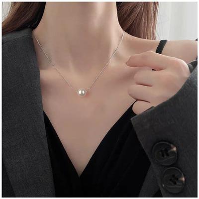 Collier de perles pour femmes, simple, élégant, polyvalent, ins, vent froid, collier de perles, cadeau pour filles