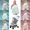 Comfortable Mesh Breastfeeding Cover Cartoon Cotton Outdoor Nursing Towel Feeding Cover Adjustable Baby Stroller Blanket Outdoor