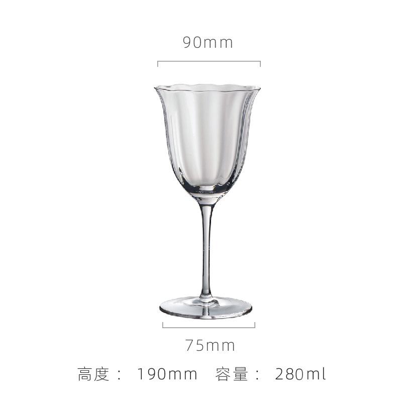 Bicchieri da Vino di Lusso Retrò in Cristallo Strisce Verticali Chiare Design Floreale Rosa Verde Flûte Calice da Cocktail Martini