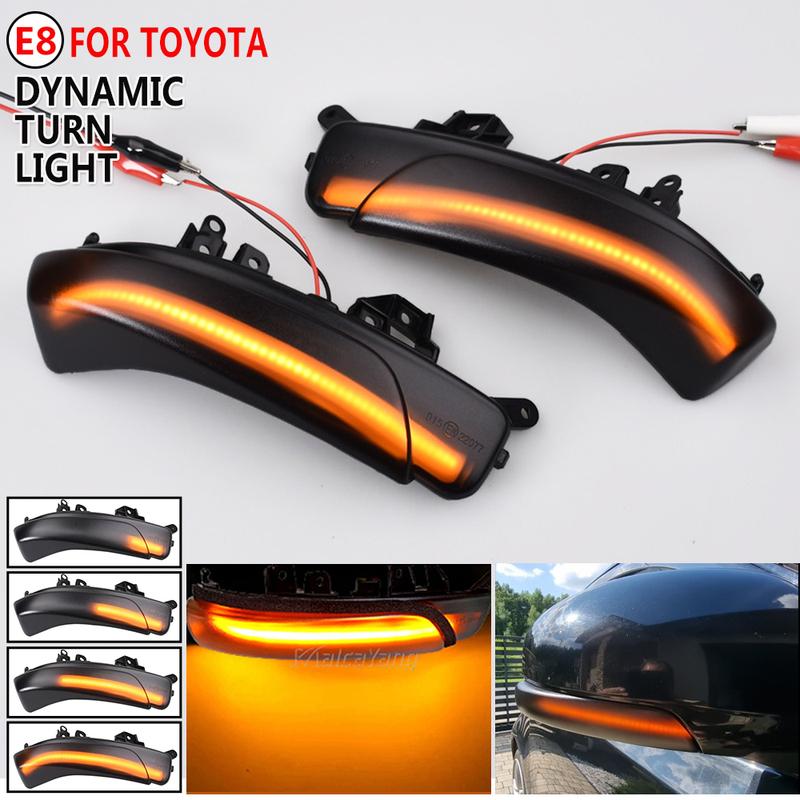 For Toyota Camry Prius REIZ  Mark X Crown Avalon MAJESTA Side Mirror LED Turn Signal Indicator Repeater Lamp Blinker Light