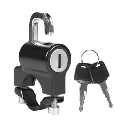 Cerradura Universal para casco de motocicleta, candado de seguridad antirrobo para casco, Metal, 22mm-26mm, negro, con 2 llaves