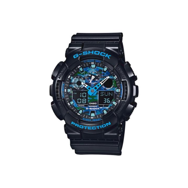 CASIO Women s G-SHOCK Blue Watch GA-100CB-1 GA-100CB-1 Black Watch Case