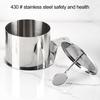 Stainless Steel Baking Mold with Pressing Bottom Heart Round Shape Easy Release Dessert Mold Kitchen Tool