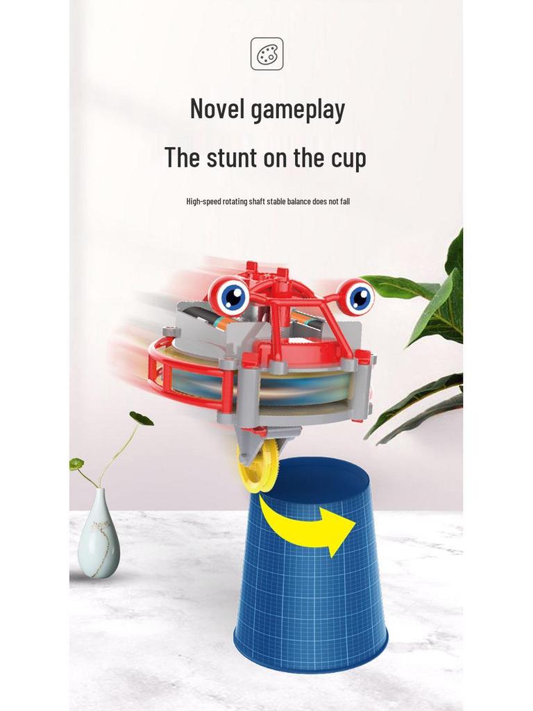 Black Tech Balance Unicycle Robot: Gyroscope Educational Toy for Tightrope Walking