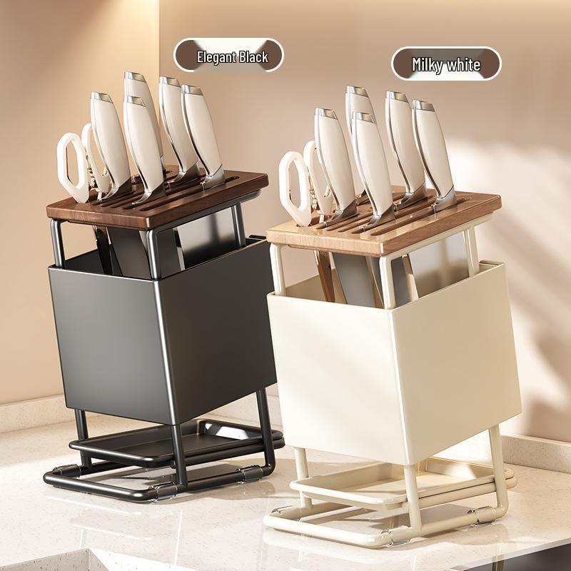 Anti-Mold Multifunctional Knife Holder and Kitchen Countertop Storage Rack
