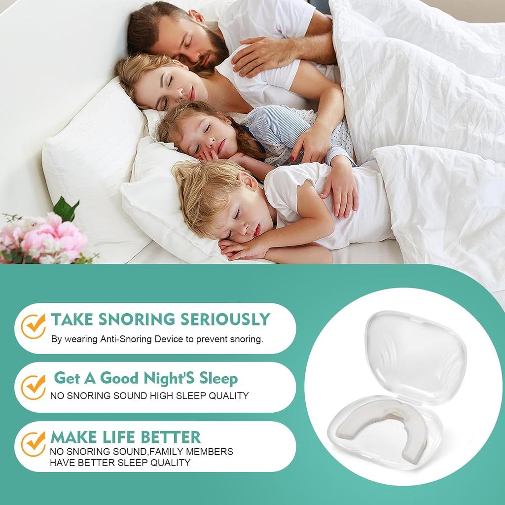 Anti-Snoring Mouth Guard-Anti-Snoring Device,Effective Snore Solution,Prevent Snoring Improve Sleep,Adjustable Design,Promote A Peaceful Sleep