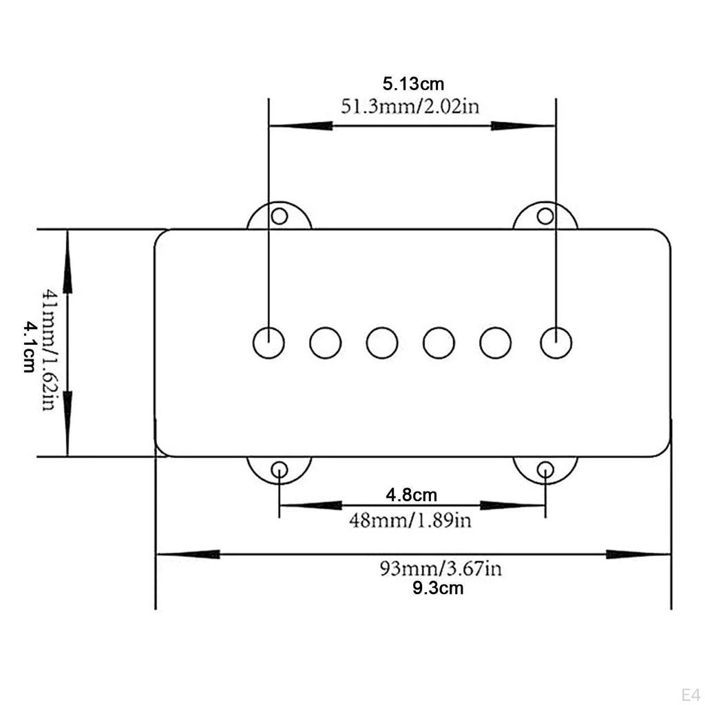 2 stk. Gitar Pickup-deksel 50mm/52mm Polavstand for Jazzmaster-gitarer DIY Elektrisk