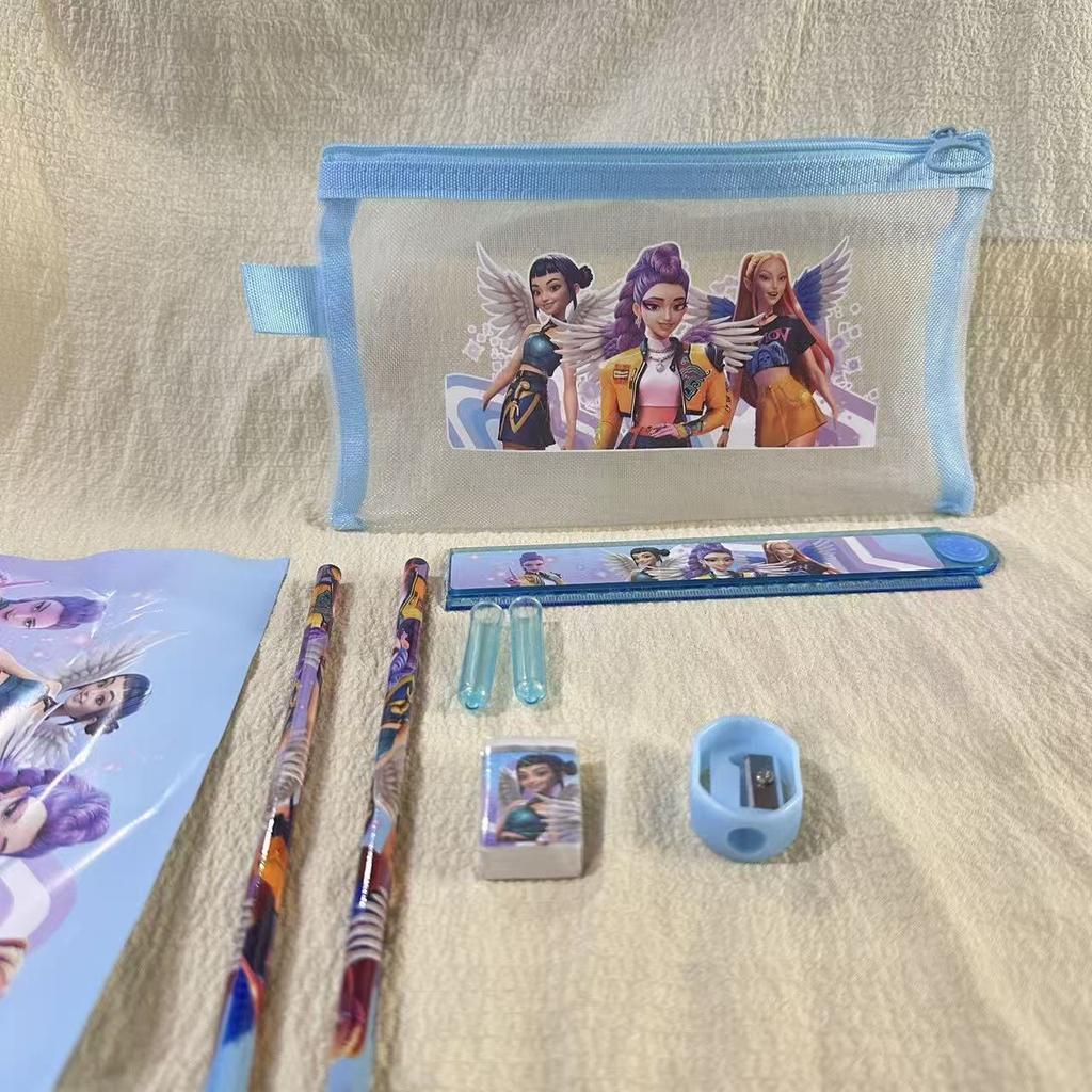 New K-pop Devil Hunter Elementary School Stationery Set - Practical Learning Supplies Educational Stationery Reward Gifts Access