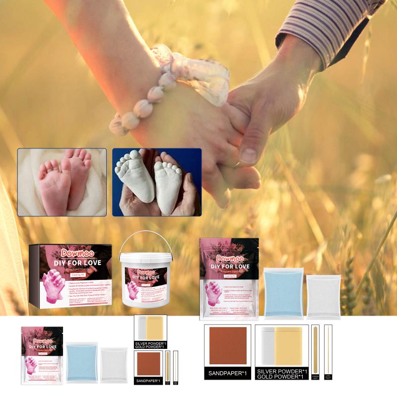 Couple Hand Casting Kit 3D DIY Hand Mold Kit Plaster Craft Gift for Family Lovers Baby Memory