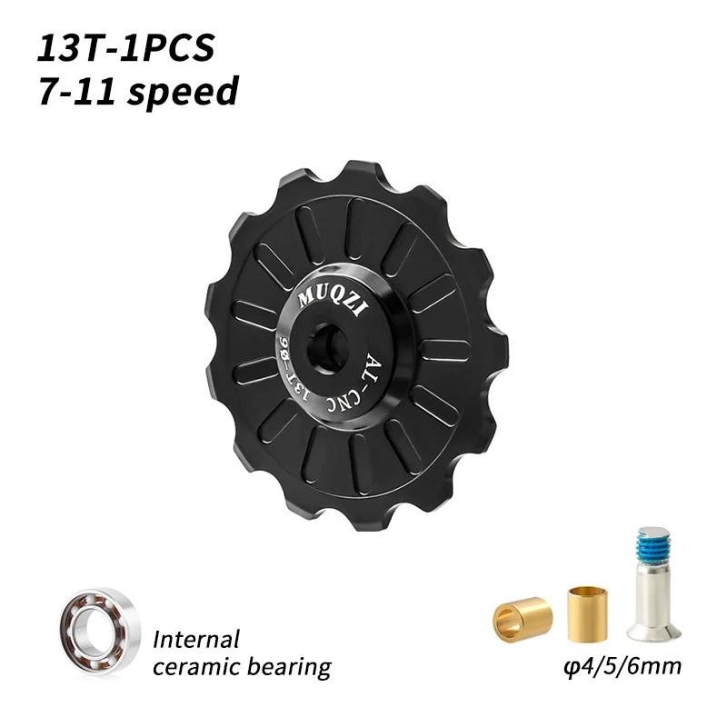 MUQZI Derailleur Ceramic Pulley Wheel 11T 12T 13T 14T 7-11 Speed Bike Rear Derailleur Jockey Wheel for Shimano Sram