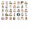 35pcs Cute Cute Animals Stickers Whimsical Cats Animal Decals  Stickers  For  Laptop Luggage Scrapbook Diary Sticker