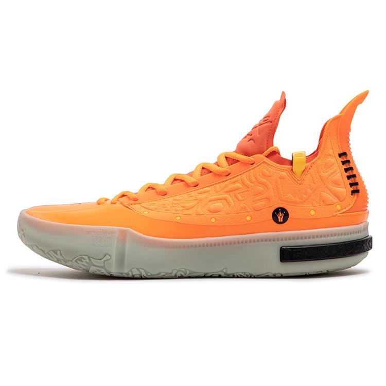 New 361° Anti Slip Wear Resistant Low Top Basketball Shoes Men's Fluorescent Laser Orange 672511103-7