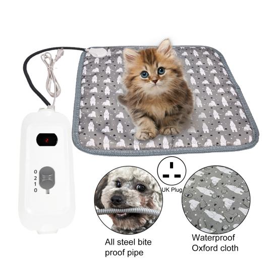 

Грелка для домашних животных, регулируемый мягкий водонепроницаемый устойчивый к укусам стул для собак и кошек, электрический коврик UK Plug B