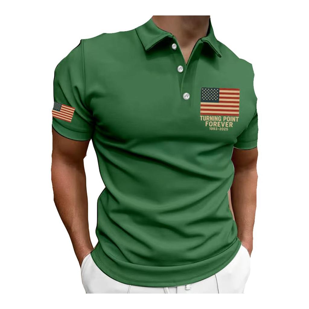 Men's Turning Point Forever 1993 2025 Print Casual Shirt American Flag Shirt
