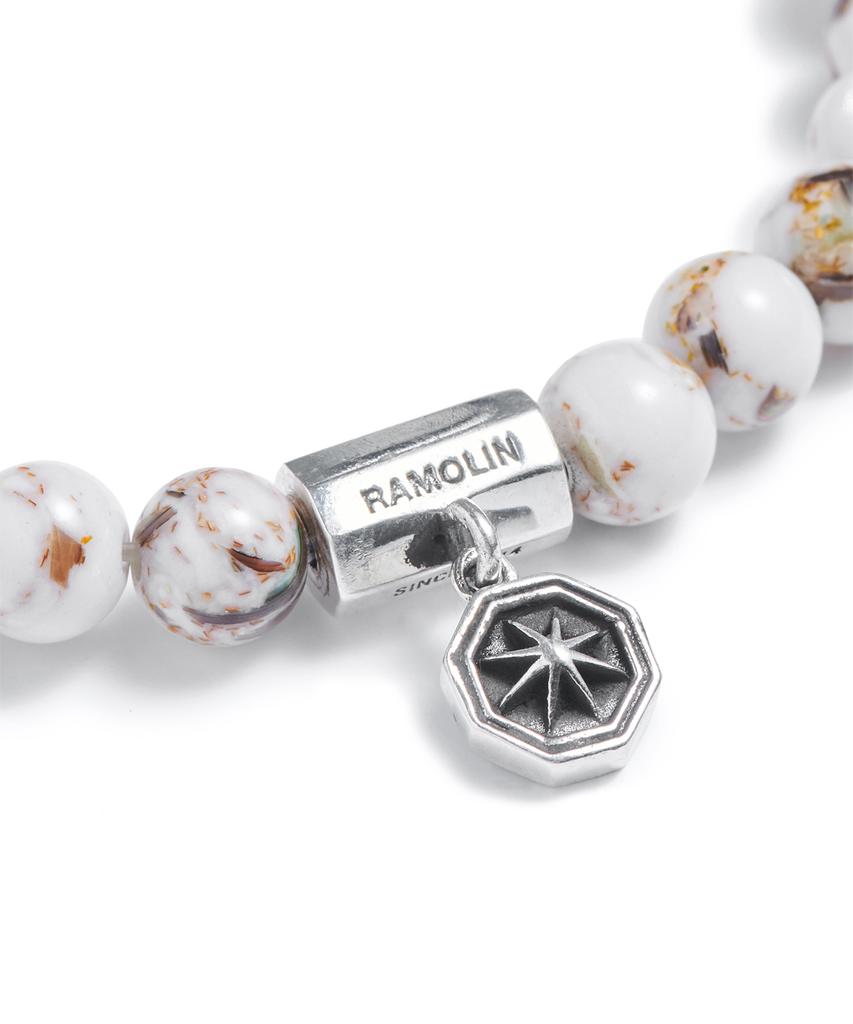 Ramolin Shell Bead Silver Bracelet