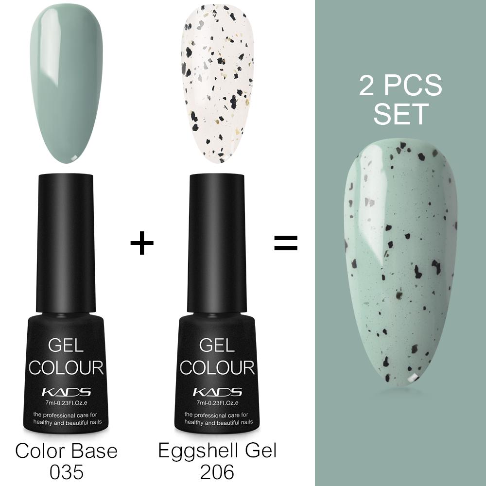 KADS 2pcs 7ml Nail Gel Eggshell Gel Nail Polish Base And Top Coat Transparent Gel Polish Matte Top for Any Colors Nails Gel
