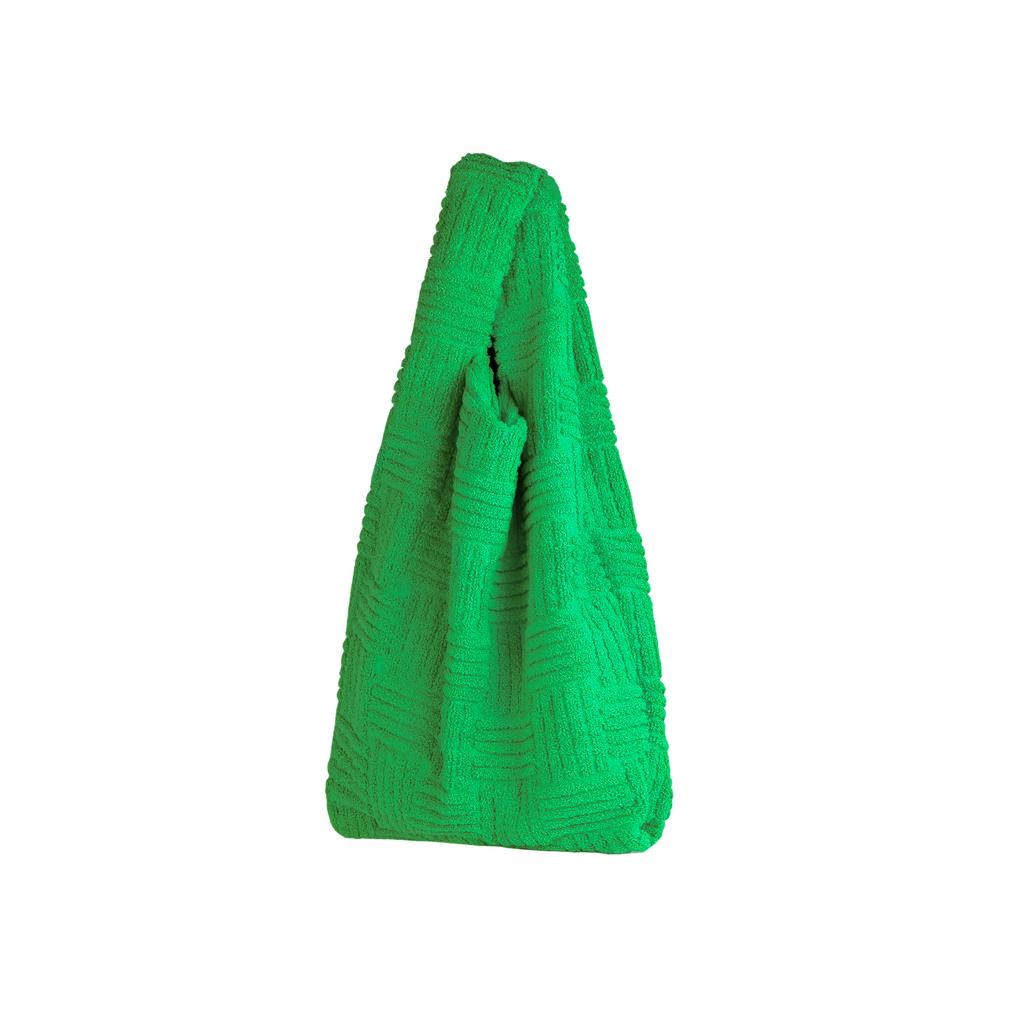 Bottega Veneta Sack Series Intreccio Woven Pattern Strapless Towel Fabric Tote Bag Unisex tote bag Green 692168V1SW03708