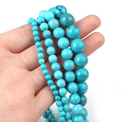 1 Dizi Enerji Doğal Taş Yuvarlak Boncuklar, Reiki Şifası Mavi Turkuaz Değerli Taş Boncuklar Takı Yapımı DIY Kolyeler Bilezikler Halhal Aksesuarları 38cm