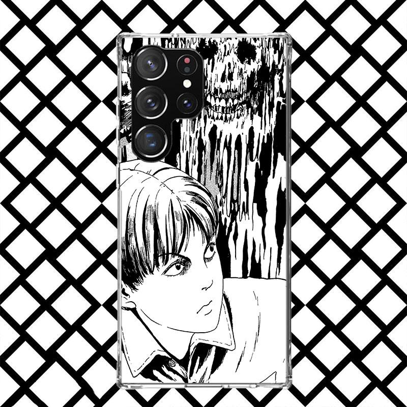 Japanese Horror Comic Anime Phone Case for Samsung Galaxy S26 S25 Edge S24 S23 Ultra S22 Plus S21 FE S20 + Soft Cover Print Fund
