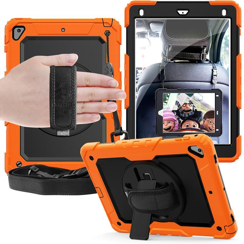 Silicone PC Rotating Stand Case With Hand Strap IPad Pro 11 Inch 2020 Air 4 10.9 Mini 5 9.7 10.2 10.5