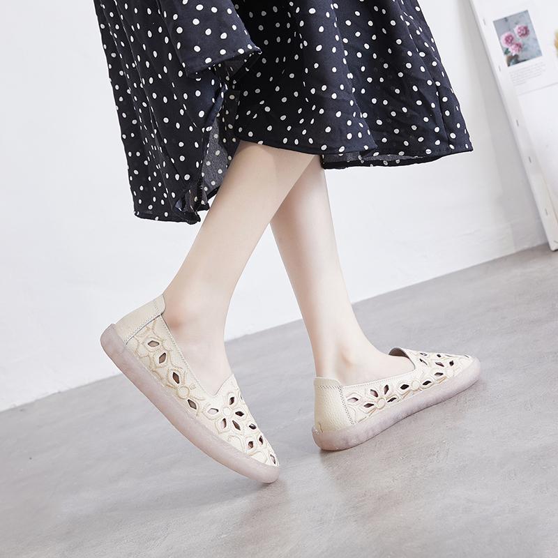 Sommer Damen Mokassins Lederschuhe Fahrkomfort Flats Casual Slip-ons & Espadrilles Schuhe für Mädchen