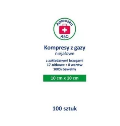 Professional Sterile Non-Woven Medical Compresses - 100 Pack of 10x10cm Medical-Grade First Aid Gauze Pads