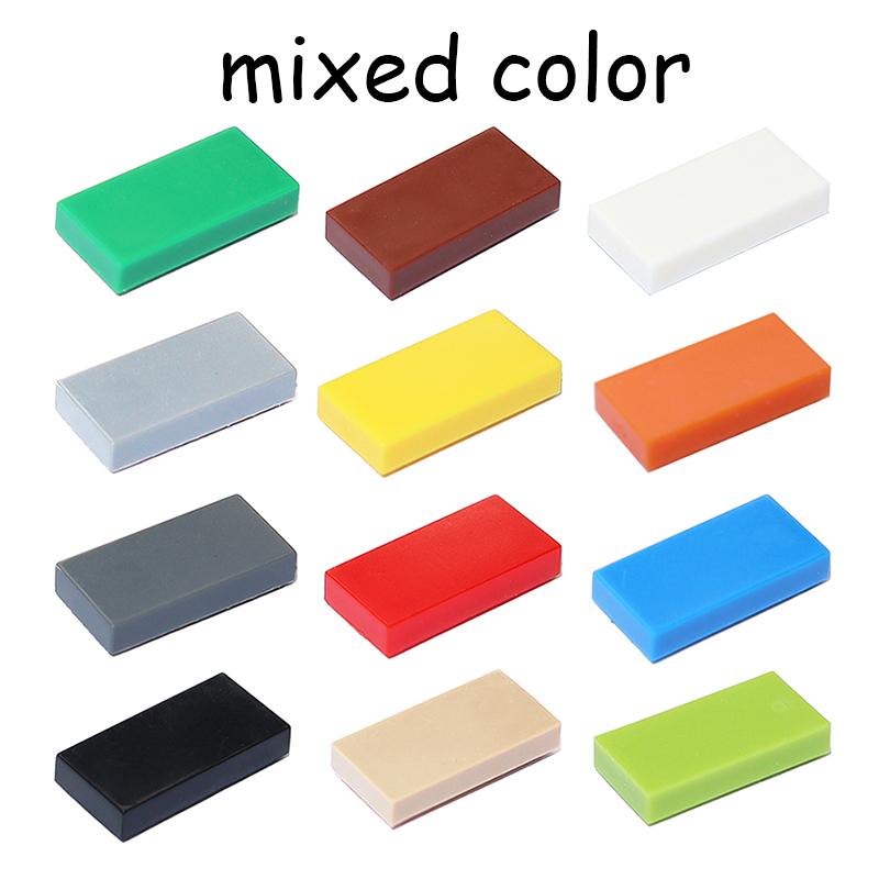 100/200/400PCS MOC Assemble Particles 3069 30070 1x2 Bulk Bricks Flat Tile Smooth Building Blocks DIY Educational Creative Toys