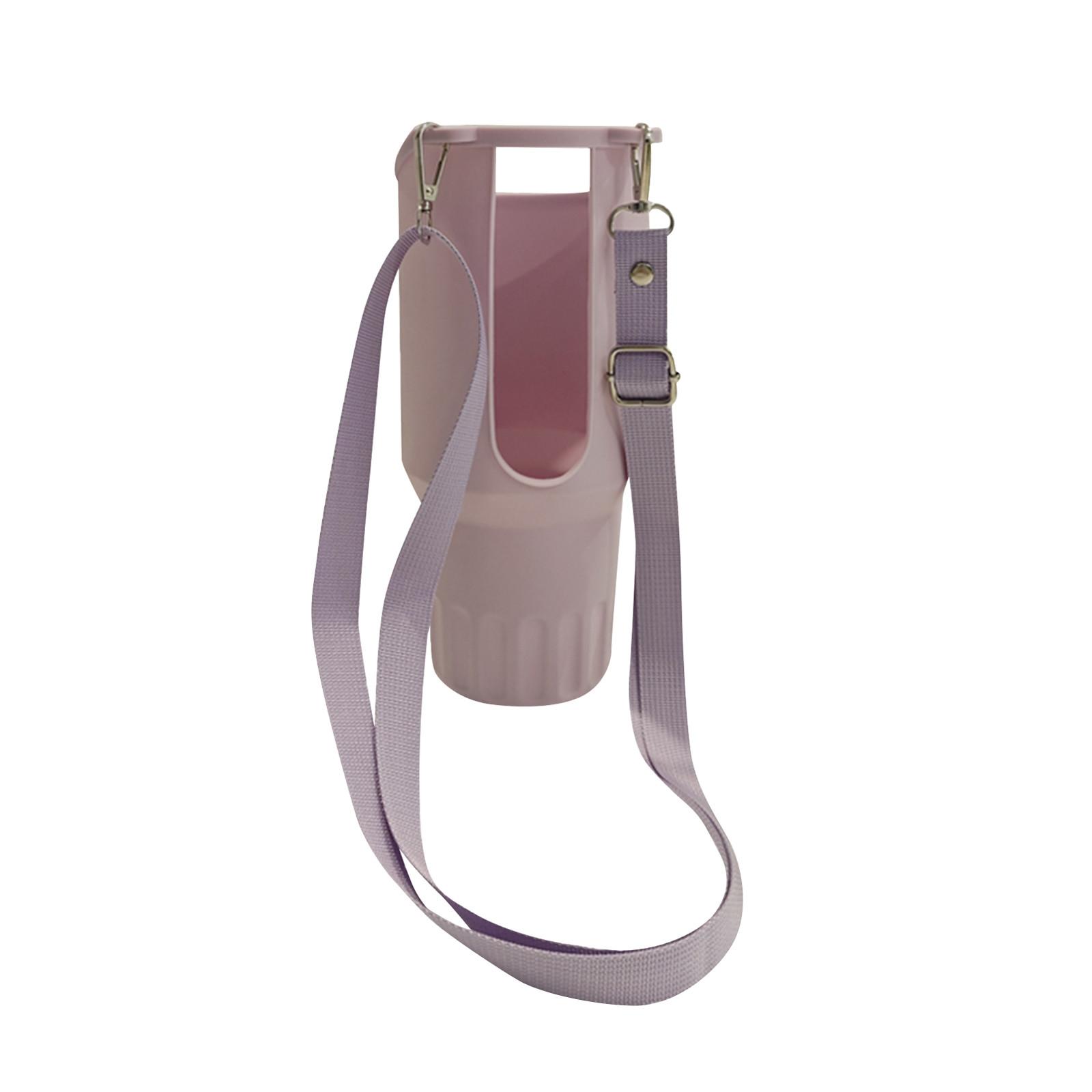 

Силиконовая сумка для переноски бутылки с водой с карманом для телефона для стакана на 40 унций, водонепроницаемая неопреновая сумка-держатель для бутылки с водой с регулируемым ремешком Bollus One Size фиолетовый