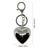 Stylish Love Heart Keychain Eye Catching Key Chain Bag Charm Decorations Fashionable Metal Pendant for Backpacks