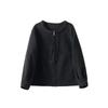 Casual Zipper Sweater Cardigan Crew Neck Drawstring Women's Woolen Jacket Wool Cashmere Top Fashion Casual