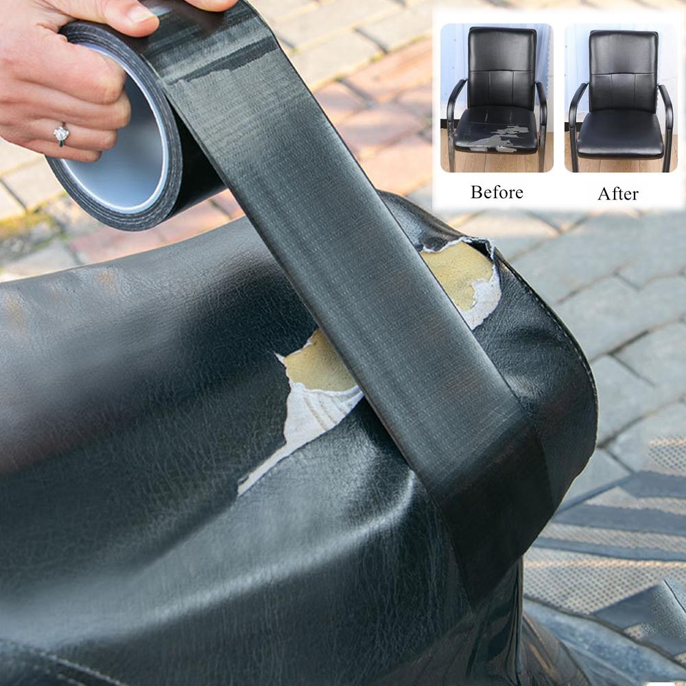 Selbstklebendes Leder-Reparaturband für Sofa, Autositze, Handtaschen, Jacken, Möbel, Schuhe, Erste-Hilfe-Flicken, Lederflicken, DIY, Schwarz