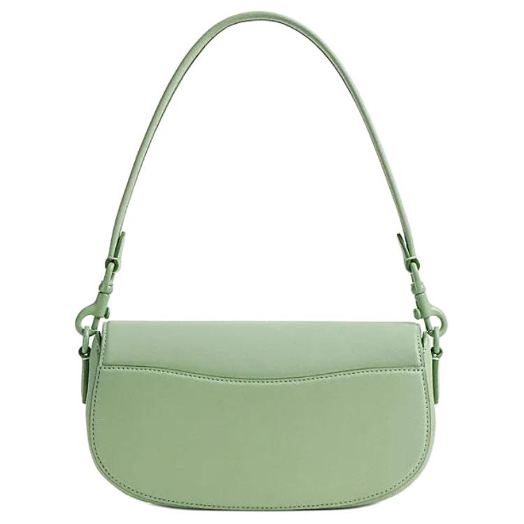 Coach Emmy 23 Logo Lock Closure Leather Saddle Bag Women handbags Light-Pistachio CR666-LHTY6