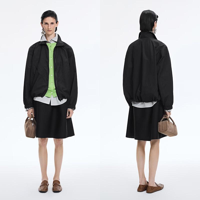 JNBY 2026 Spring Loose Fit Stand-Up Collar Jacket