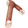 Double-Headed Silicone Dragon Dildo - Realistic Design for Female Pleasure