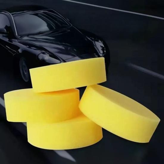 10Pcs Car Waxing Sponge Scratch Free Round Automotive Cleaning Waxing Polishing