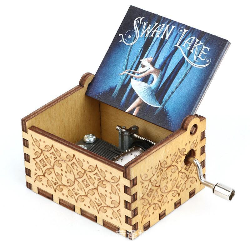 

Лебединое озеро Деревянная музыкальная шкатулка и пазл - Лазерная гравировка, Ручной завод, Подарок